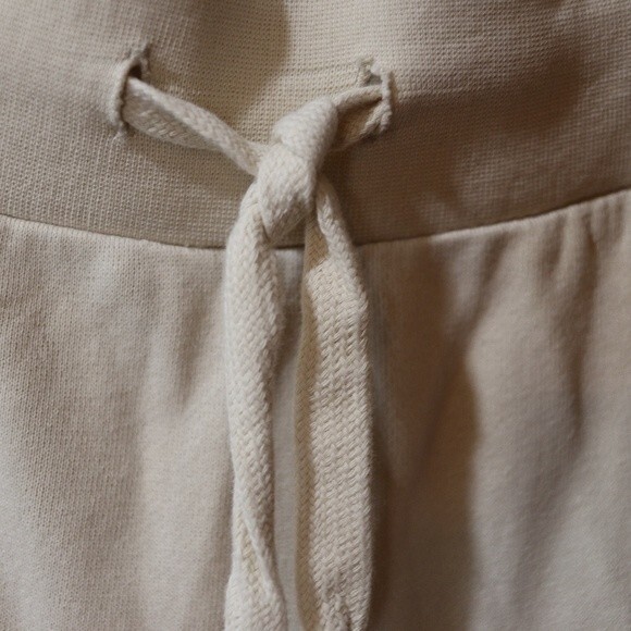 BCBG MAXAZRIA Cream Lounge Pants Drawstring Pants 100% Cotton LG - Picture 5 of 11